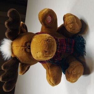 Christmas Musical Reindeer 10" plush stuffed animal "Grandma Got Ran Over"